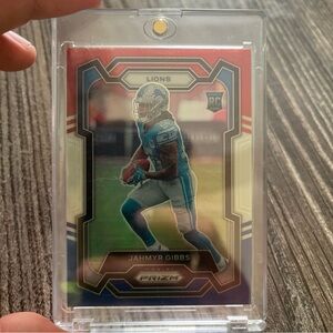 Jahmyr Gibbs rookie card red white blue